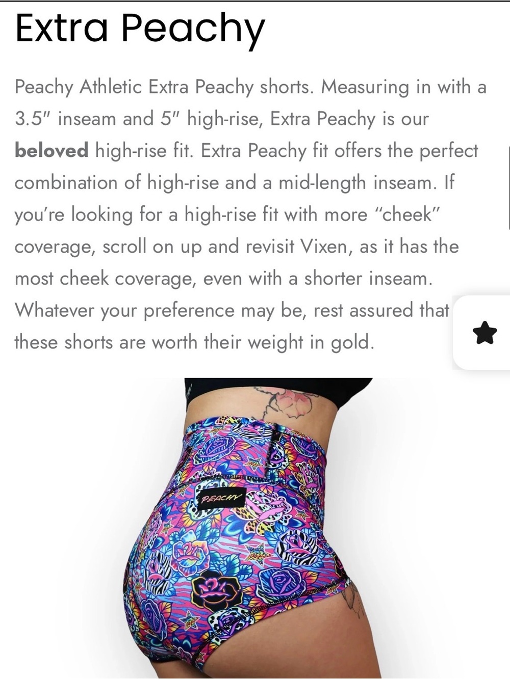 Peachy Athletics Royal High-Waist Shorts - Picture 5 of 5